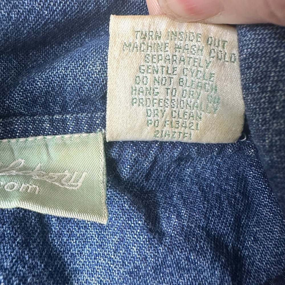 Vintage Southwestern Tapestry Quilted Denim Jacket Women Medium Blue 220 Hickory - Picture 11 of 14